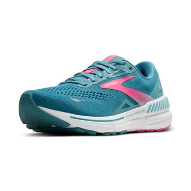 Brooks Women's Adrenaline Gts 23 Sneaker, Black Gunmetal Sharp Green, 37.5 EU on sale